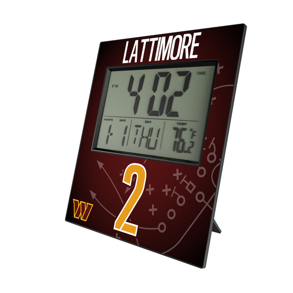 Marshon Lattimore Washington Commanders 2 Game Tactic Wall Clock