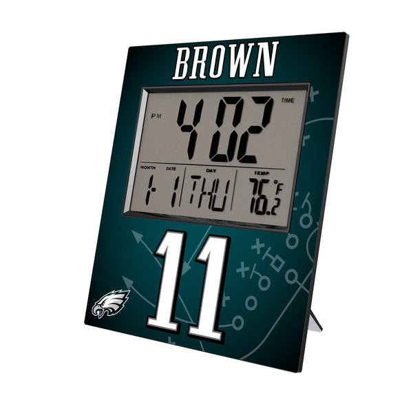 A.J. Brown Philadelphia Eagles 11 Ready Wall Clock