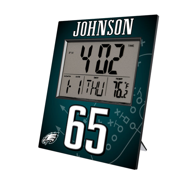 Lane Johnson Philadelphia Eagles 65 Game Tactic Wall Clock