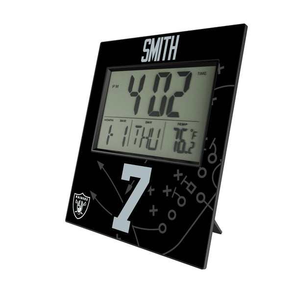 Geno Smith Las Vegas Raiders 7 Game Tactic Wall Clock