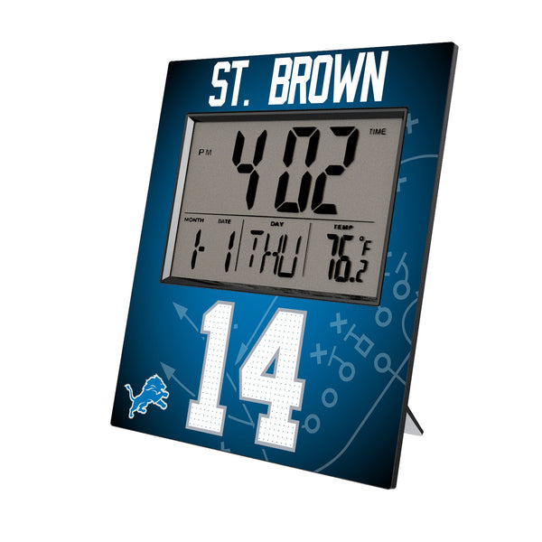 Amon-Ra St. Brown Detroit Lions 14 Ready Wall Clock
