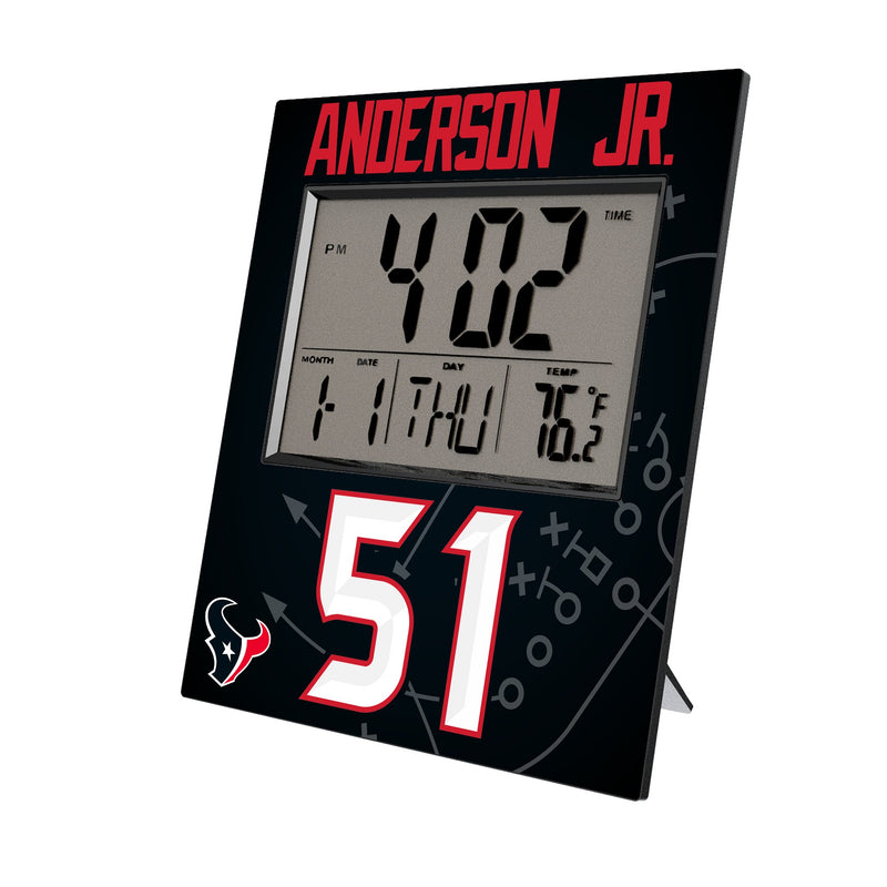 Will Anderson Jr. Houston Texans 51 Ready Wall Clock