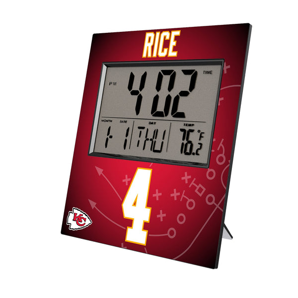 Rashee Rice Kansas City Chiefs 4 Ready Wall Clock