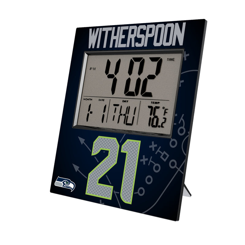 Devon Witherspoon Seattle Seahawks 21 Game Tactic Wall Clock