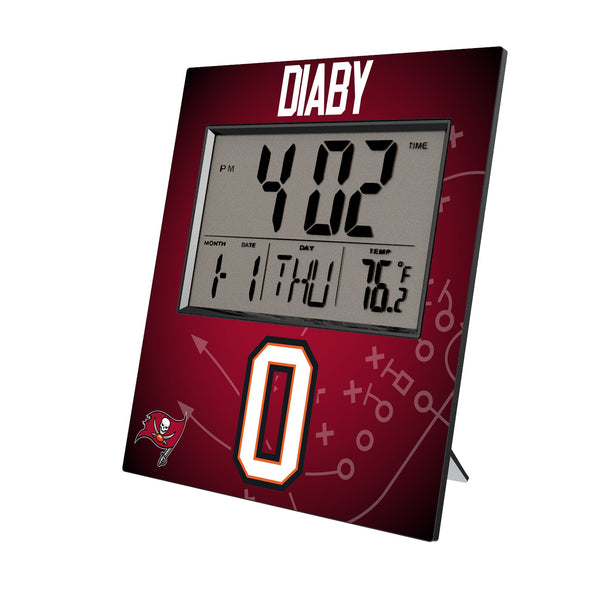 YaYa Diaby Tampa Bay Buccaneers 0 Ready Wall Clock