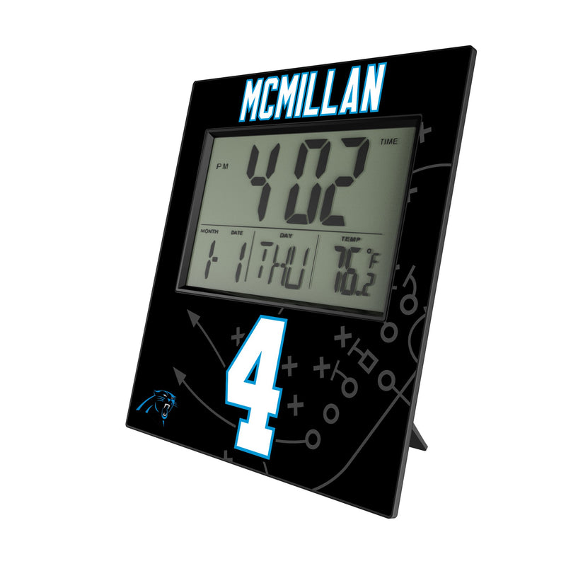 Tetairoa McMillan Carolina Panthers 4 Game Tactic Wall Clock