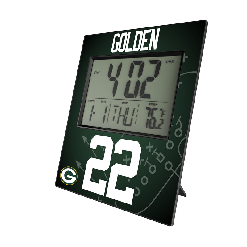Matthew Golden Green Bay Packers 22 Game Tactic Wall Clock