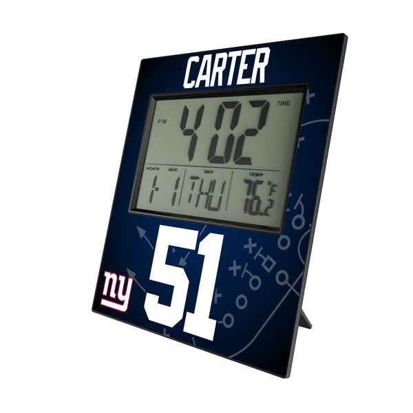 Abdul Carter New York Giants 51 Game Tactic Wall Clock