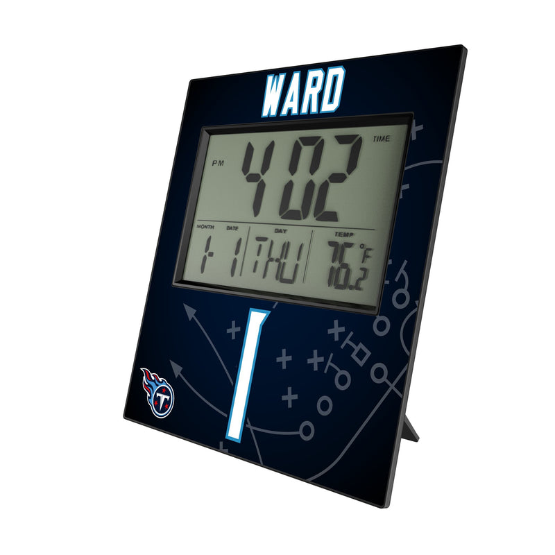 Cameron Ward Tennessee Titans 1 Game Tactic Wall Clock