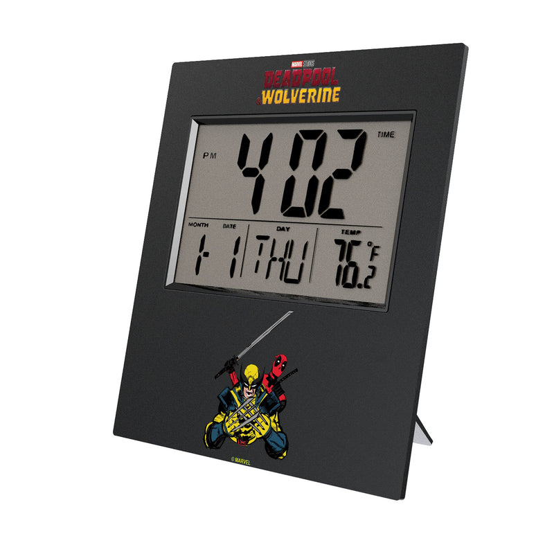 Marvel Deadpool Wolverine Badge Wall Clock