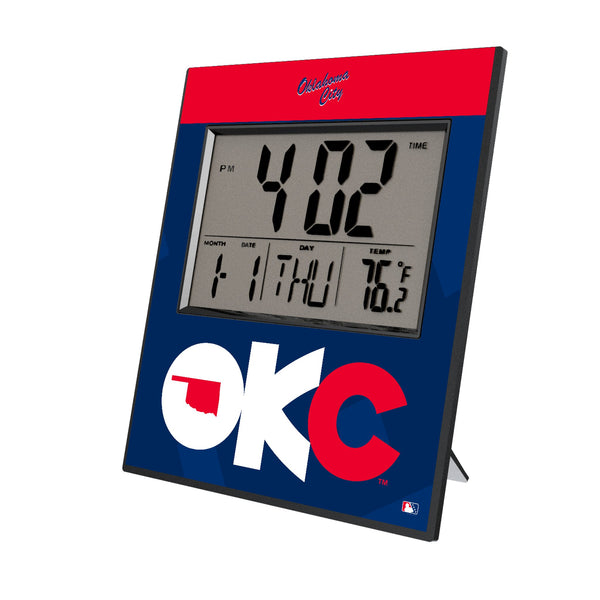 Oklahoma City Baseball Club Color Block Wall Clock