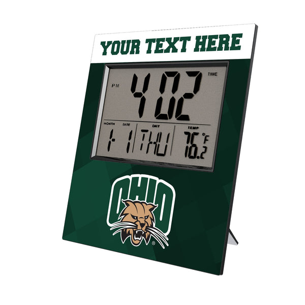 Ohio University Bobcats Personalized Color Block Wall Clock
