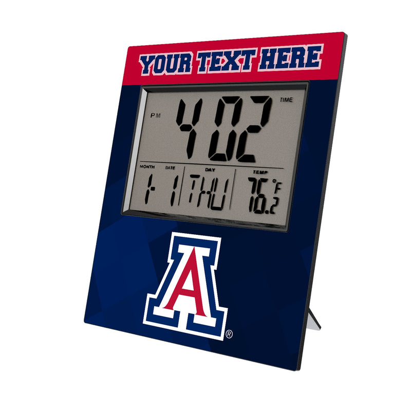 University of Arizona Wildcats Personalized Color Block Wall Clock