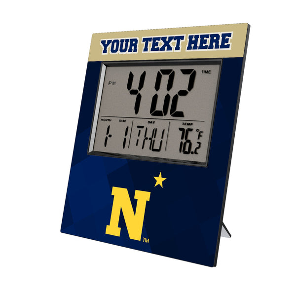 United State Naval Academy Midshipmen Personalized Color Block Wall Clock