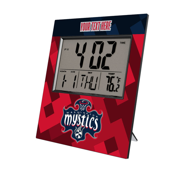 Washington Mystics Personalized Color Block Wall Clock