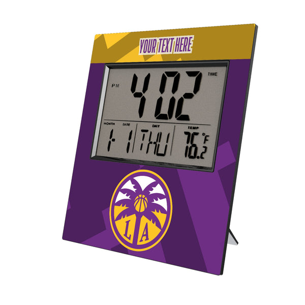 Los Angeles Sparks Personalized Color Block Wall Clock