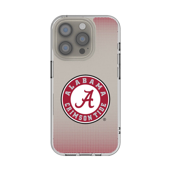 University of Alabama Crimson Tide Linen iPhone Clear Phone Case for Apple iPhone
