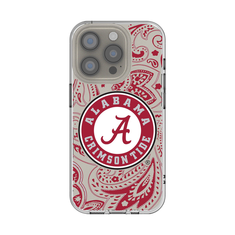 University of Alabama Crimson Tide Paisley iPhone Clear Phone Case for Apple iPhone