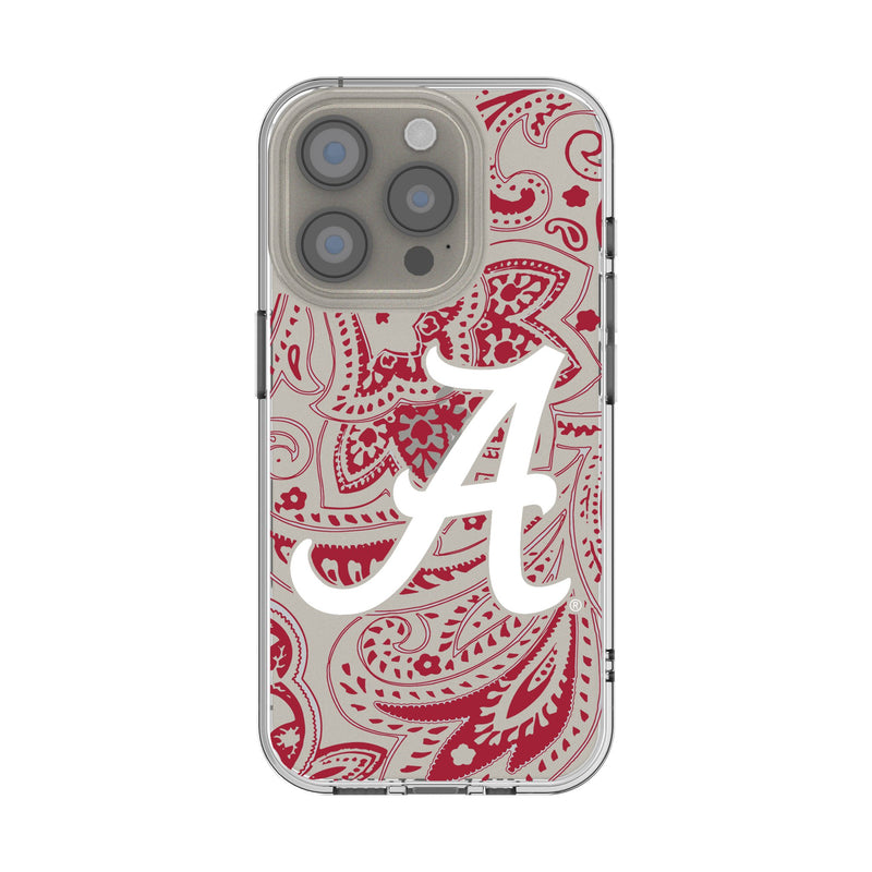 University of Alabama Crimson Tide Script A Paisley iPhone Clear Phone Case for Apple iPhone
