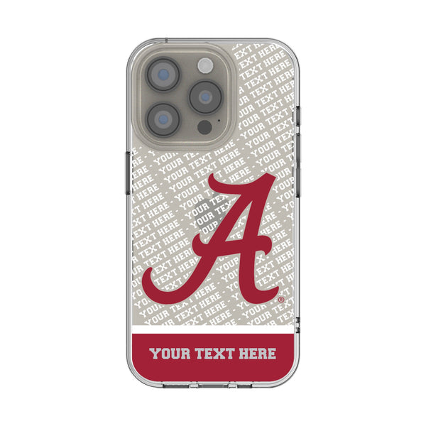 University of Alabama Crimson Tide Script A Personalized EndZone Plus iPhone Clear Phone Case for Apple iPhone