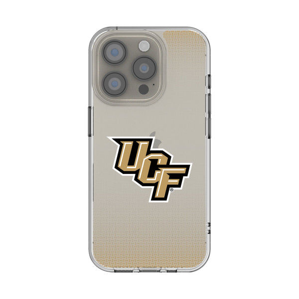 University of Central Florida Golden Knights Linen iPhone Clear Phone Case for Apple iPhone