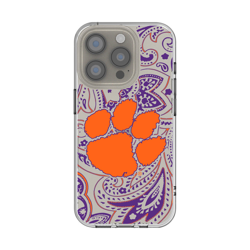 Clemson University Tigers Paisley iPhone Clear Phone Case for Apple iPhone