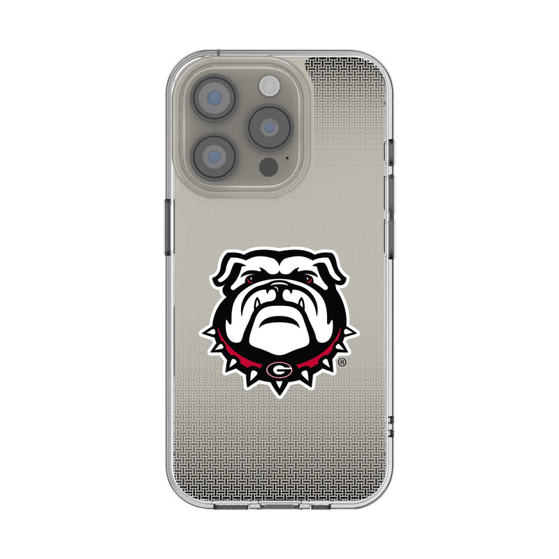 University of Georgia Bulldogs Uga Linen iPhone Clear Phone Case for Apple iPhone