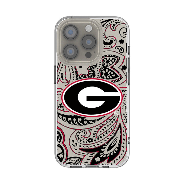 University of Georgia Bulldogs Paisley iPhone Clear Phone Case for Apple iPhone