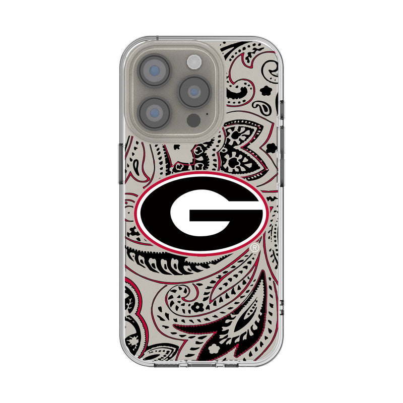 University of Georgia Bulldogs Paisley iPhone Clear Phone Case for Apple iPhone