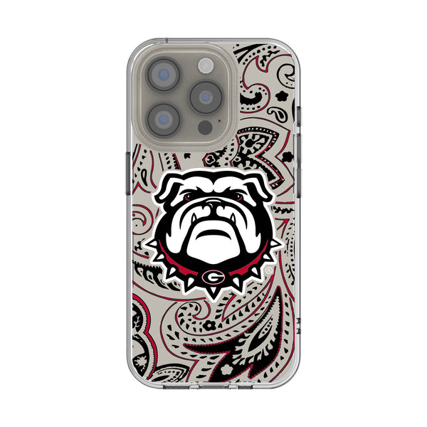 University of Georgia Bulldogs Uga Paisley iPhone Clear Phone Case for Apple iPhone