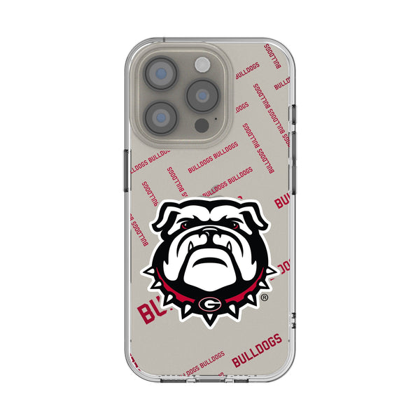 University of Georgia Bulldogs Uga Quadtile iPhone Clear Phone Case for Apple iPhone