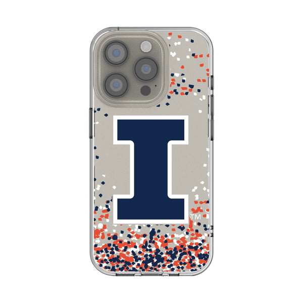 University of Illinois Fighting Illini Confetti iPhone Clear Phone Case for Apple iPhone