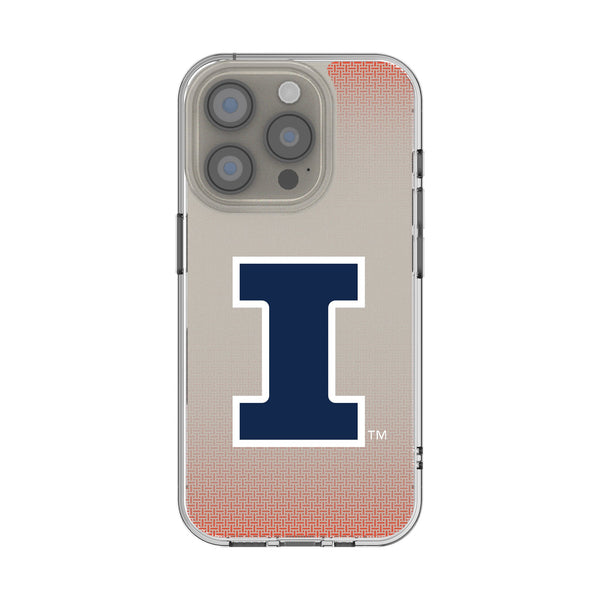 University of Illinois Fighting Illini Linen iPhone Clear Phone Case for Apple iPhone