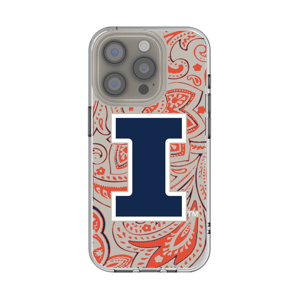 University of Illinois Fighting Illini Paisley iPhone Clear Phone Case for Apple iPhone
