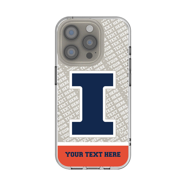 University of Illinois Fighting Illini Personalized EndZone Plus iPhone Clear Phone Case for Apple iPhone