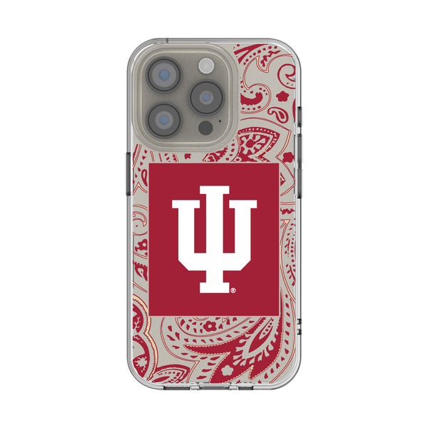 Indiana University Hoosiers Paisley iPhone Clear Phone Case for Apple iPhone