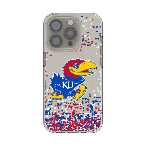 University of Kansas Jayhawks Confetti iPhone Clear Phone Case for Apple iPhone