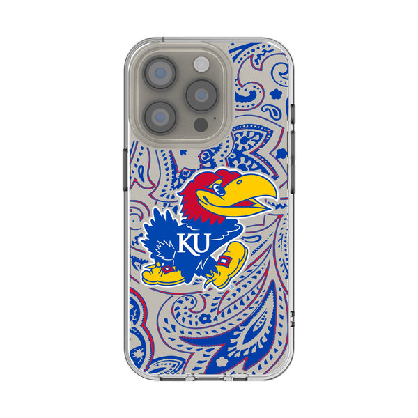 University of Kansas Jayhawks Paisley iPhone Clear Phone Case for Apple iPhone