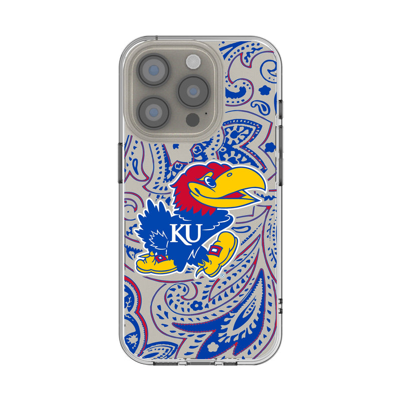 University of Kansas Jayhawks Paisley iPhone Clear Phone Case for Apple iPhone