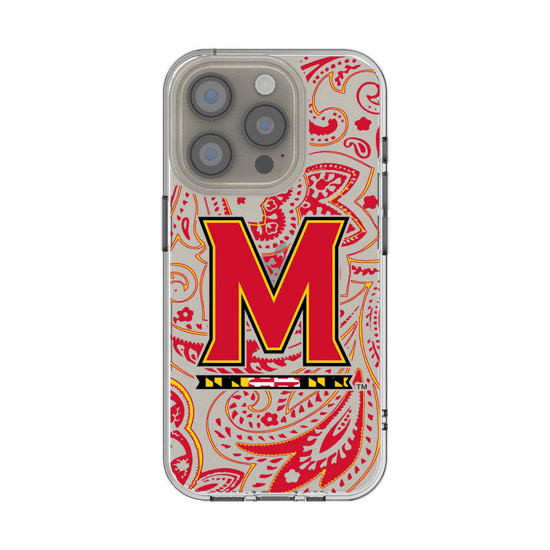 University of Maryland Terrapins Paisley iPhone Clear Phone Case for Apple iPhone