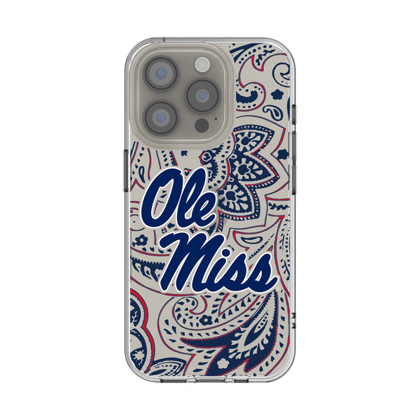 University of Mississippi Rebels Paisley iPhone Clear Phone Case for Apple iPhone