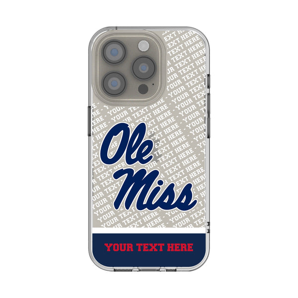 University of Mississippi Rebels Personalized EndZone Plus iPhone Clear Phone Case for Apple iPhone
