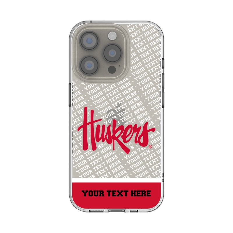 University of Nebraska Huskers Personalized EndZone Plus iPhone Clear Phone Case for Apple iPhone