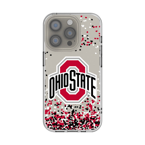Ohio State University Buckeyes Confetti iPhone Clear Phone Case for Apple iPhone