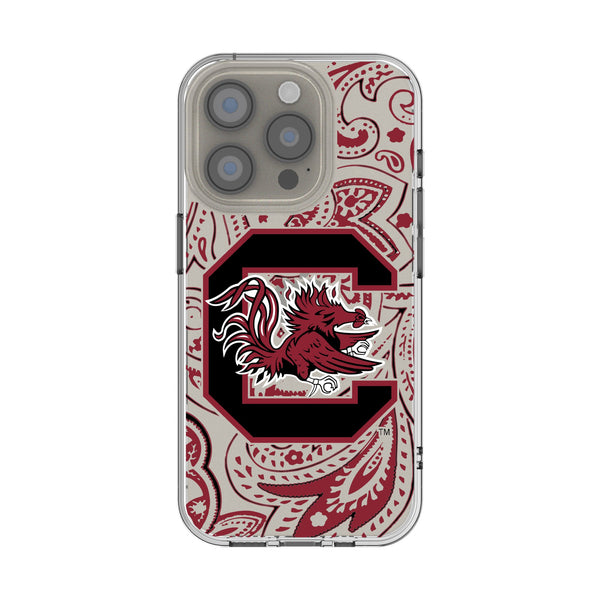 University of South Carolina Gamecocks Paisley iPhone Clear Phone Case for Apple iPhone