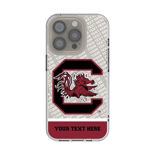 University of South Carolina Gamecocks Personalized EndZone Plus iPhone Clear Phone Case for Apple iPhone
