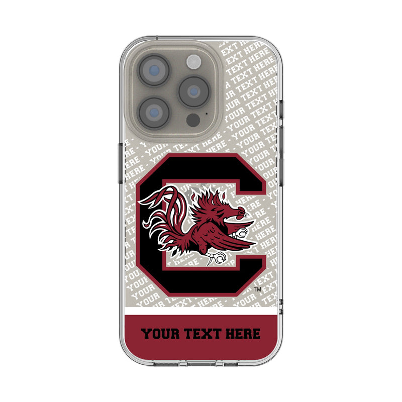 University of South Carolina Gamecocks Personalized EndZone Plus iPhone Clear Phone Case for Apple iPhone