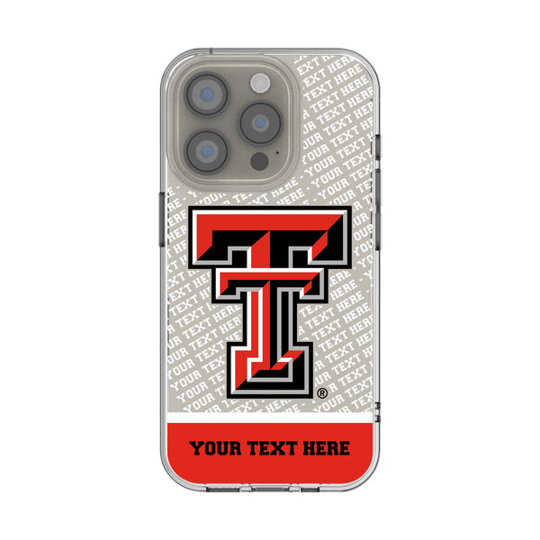Texas Tech Red Raiders Personalized EndZone Plus iPhone Clear Phone Case for Apple iPhone