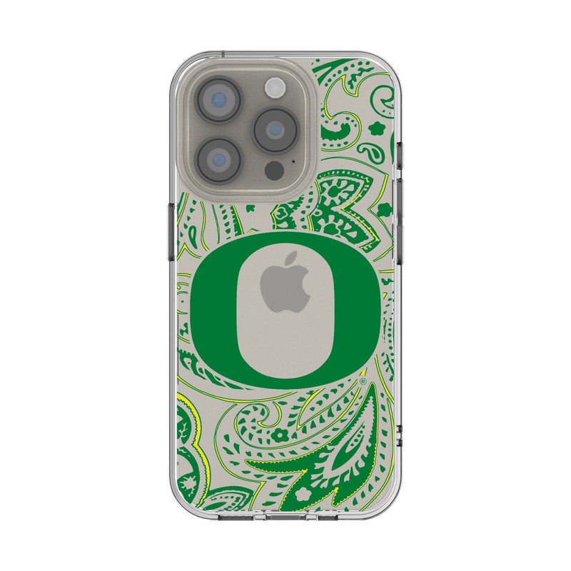 University of Oregon Ducks Paisley iPhone Clear Phone Case for Apple iPhone