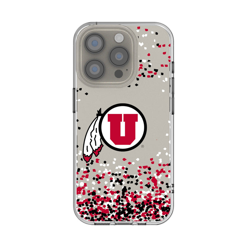 University of Utah Utes Confetti iPhone Clear Phone Case for Apple iPhone